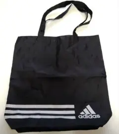 adidas 黒 トートバッグ ストライプ