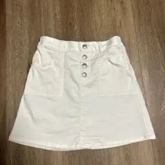 repipiarmario ホワイト デニム スカート スカパン 150 レピピ
