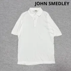 美品 ジョンスメドレー シーアイランドコットン 半袖 ポロニット ホワイト Sのサムネイル
