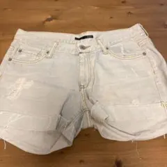 Heather ヘザー ダメージ加工 デニムショートパンツ