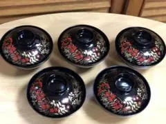 新品未使用　お椀　蓋付き煮物椀 5個セット