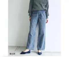 ベースメントオンライン　ストレートバギーデニムパンツ　L sizeのサムネイル