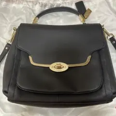 COACH 2way ショルダーバッグ ブラック ゴールド金具のサムネイル