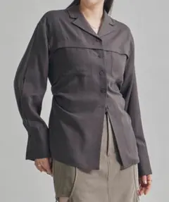 【美品70%OFF！】united tokyo オープンカラーウールシャツ