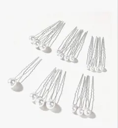 パールホワイト ヘアピン 18本セット　B