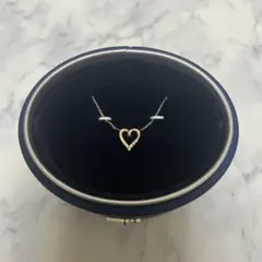 【新品未使用/ケース付】4℃　K10ピンクゴールド ネックレス　ハート　ダイヤ