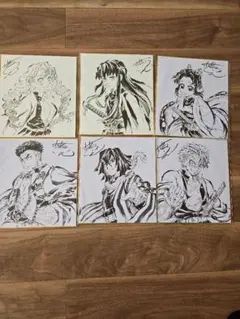 新品　鬼滅の刃　Blu-ray　特典　描き下ろし　色紙　６枚セット