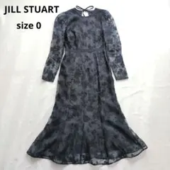 JILL STUART　フラワーオパールワンピース　パーティドレス　ネイビー　S