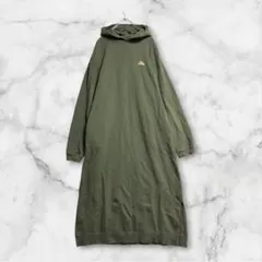 KELTY （F）スウェットパーカーワンピース　ロングワンピース 裏起毛　カーキ