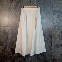 ✨GU✨ジーユー♡フレアスカート♡ロング♡ウエストゴム♡アイボリー(S)