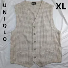 UNIQLO 90's 希少美品 オールドユニクロ 麻レーヨンメンズベスト XLのサムネイル