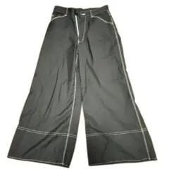 【Casper John 】バギースラックス■ステッチ■メンズ■ブラック■S