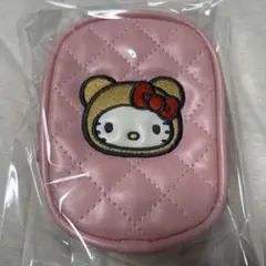 My ハローキティ キルト 刺繍 ポーチ クマ キルティング