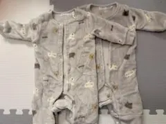 双子ちゃんに！冬用もこもこロンパース