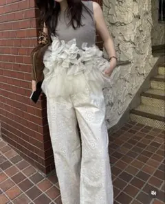 willfully gradation frill no sleeve knitのサムネイル