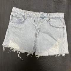 ライトブルーデニムショートパンツ