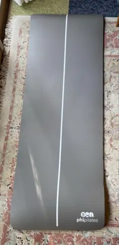 PHI Pilates Japanマット15mm グレーホワイトロゴ