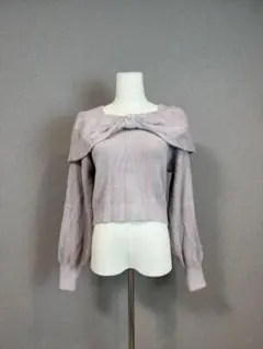 GRL リボン付き オフショル風ニット 未使用