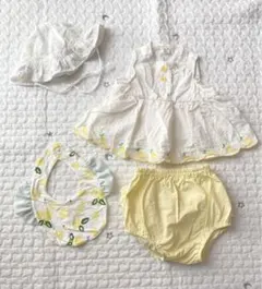 セットアップ　スタイ　帽子　4点セット