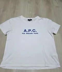 タイムセール中 A.P.C. ロゴプリントTシャツ ホワイト Sサイズ - メルカリ