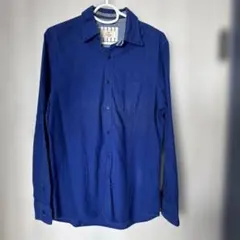 ikka 青 長袖シャツ Lサイズ