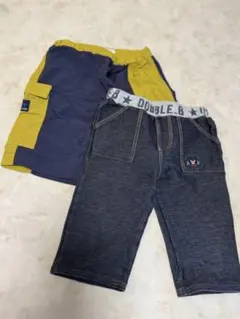 ミキハウス　DOUBLE.B デニム風　半ズボン　F.O.KIDS ハーフパンツ