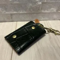 【IL BISONTE】イルビゾンテ キーケース クロコ型押し グリーン