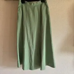 アクアスキュータムAquascutum グリーン フレアスカート リネンのサムネイル