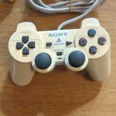 動作品　プレステ2 コントローラー　ホワイト　SCPH-10010