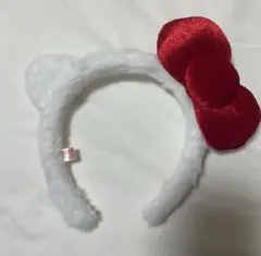 ハローキティ カチューシャ ホワイト/レッド