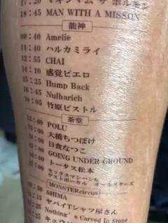 お問い合わせ用　オーダー　タイテ　タイムテーブル　タトゥーシール　フェス