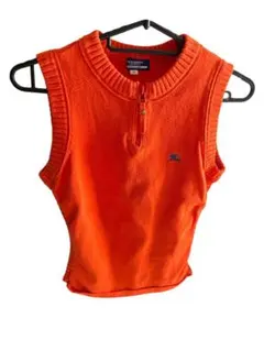 Burberryノースリーブセーター 38サイズ オレンジ