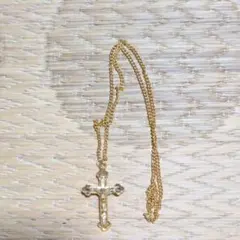 クロスモチーフ ゴールドカラー ネックレス