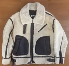 Schott N.Y.C. レザーダウンジャケット ホワイト Lサイズ - メルカリ