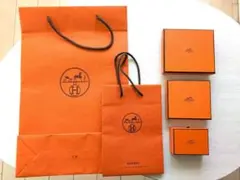 HERMES エルメス 空箱3点・紙袋2枚 計5点セット ジュエリー箱等