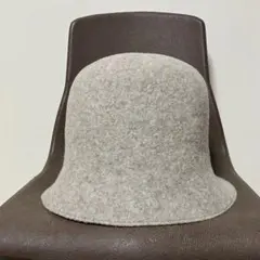 未使用品！マチュアーハ 箱付き　麦わら帽子　グレーのリボン 未使用品‼️グレー 麦わら帽子 リボン付 未使用品！マチュアーハ