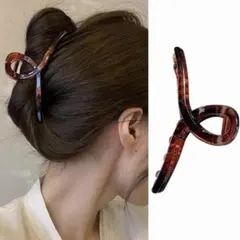ヘアクリップ 大きめ バンスクリップ バレッタ 髪留め 13cm 韓国風 シンプ
