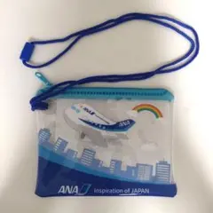 【２個セット】ANA ノベルティ ポーチ 飛行機デザイン