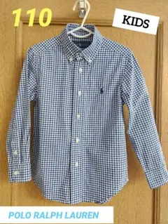POLO RALPH LAUREN ギンガムチェック 長袖シャツ　110　子供服
