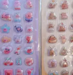 ルピー カピバラちゃん ボンボンドロップシール♡２枚✨