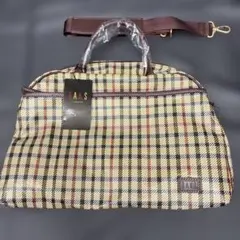 美品✨DAKS ダックス ハウスチェック キャンバス ミニボストン 