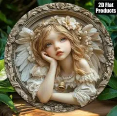 入荷！天使92 ブリキ/アルミ看板 ラウンド インテリア
