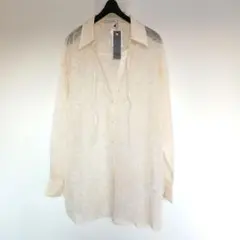新品　JEANASIS シースルー長袖シャツ クリーム色のサムネイル