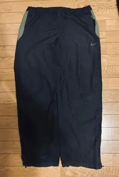 【希少デザイン】NIKE 00s ナイロンパンツ　カーキ　極太　y2k テック