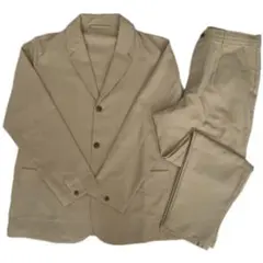 【定番】GLOBAL WORK カジュアルスーツ　セットアップ　ベージュ