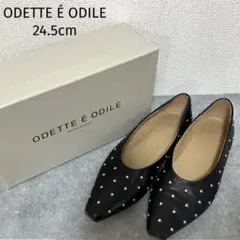 未使用品】Odette e Odile ウェーブカットレースアップ フラット