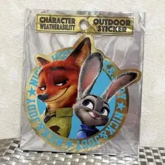 【新品未使用】ディズニー ズートピア アウトドア ステッカー ニック ジュディ