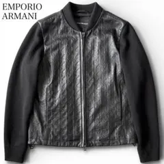 超希少✨XXL相当 エンポリオアルマーニ ライダースジャケット 羊革 赤