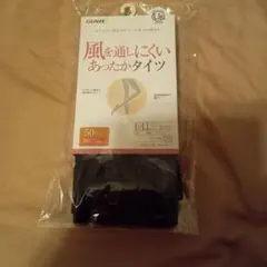 GUNZE 風を通しにくいあったかタイツ L-LL ブラックのサムネイル
