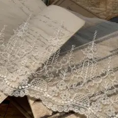 紅茶染め☆エクリュカラー　繊細なチュールレースＫ